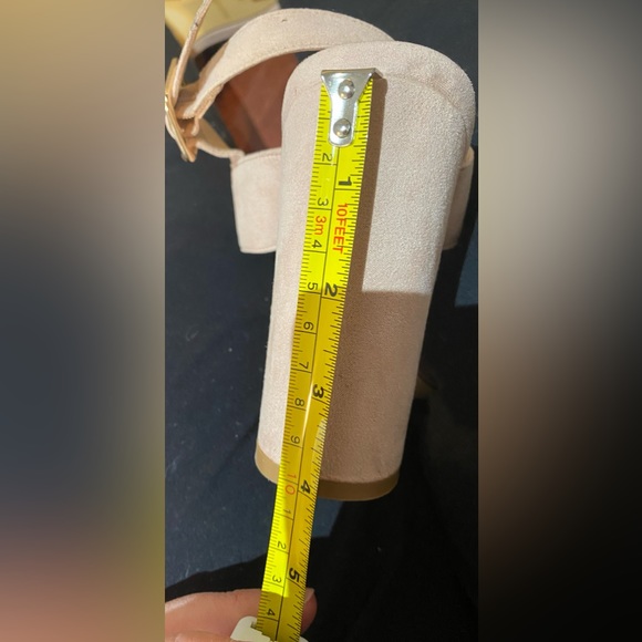 Brand new, never worn, beige block heel open toe shoes, size 8 - Picture 8 of 8